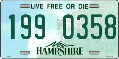 NH license plate 1990358