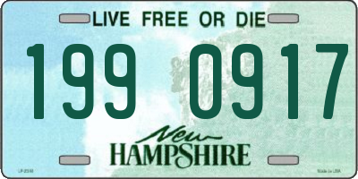 NH license plate 1990917