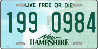NH license plate 1990984