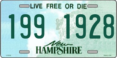 NH license plate 1991928