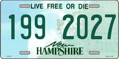 NH license plate 1992027