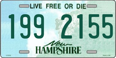 NH license plate 1992155