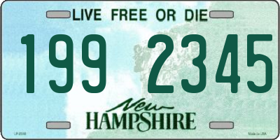 NH license plate 1992345