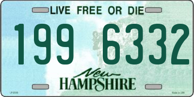 NH license plate 1996332