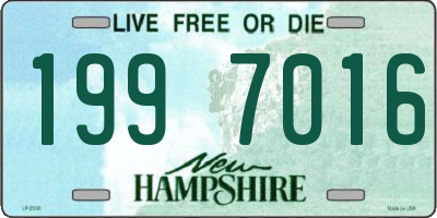 NH license plate 1997016