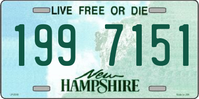 NH license plate 1997151