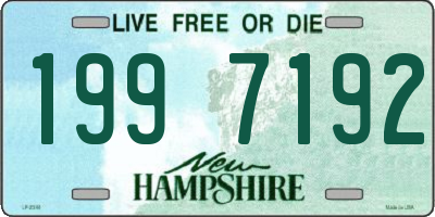 NH license plate 1997192