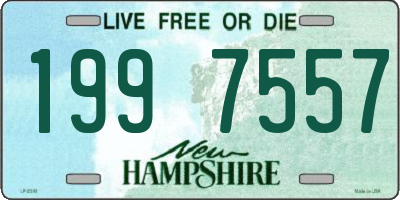 NH license plate 1997557