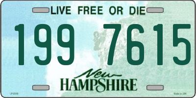 NH license plate 1997615