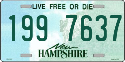 NH license plate 1997637