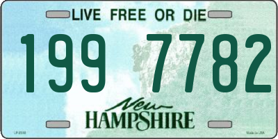 NH license plate 1997782