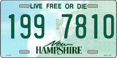 NH license plate 1997810