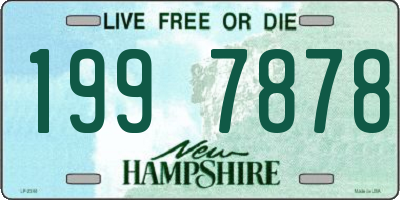 NH license plate 1997878