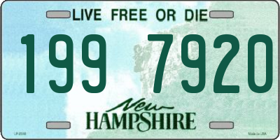 NH license plate 1997920