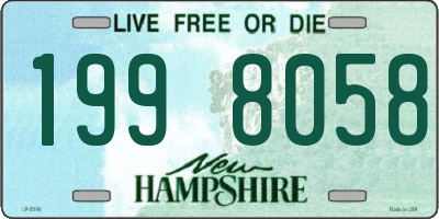 NH license plate 1998058