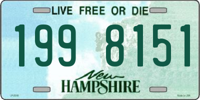 NH license plate 1998151