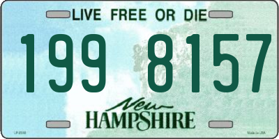 NH license plate 1998157