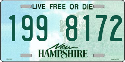 NH license plate 1998172