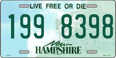 NH license plate 1998398