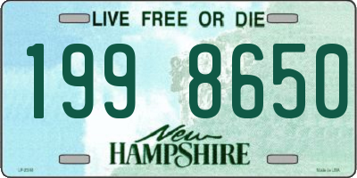 NH license plate 1998650