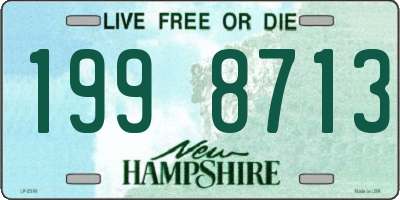 NH license plate 1998713