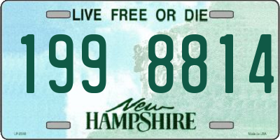NH license plate 1998814