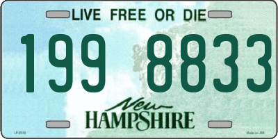 NH license plate 1998833