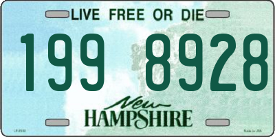 NH license plate 1998928