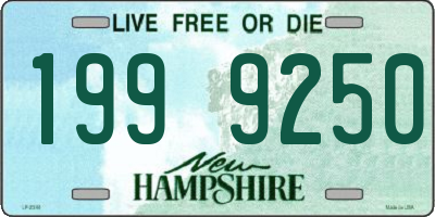 NH license plate 1999250