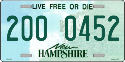 NH license plate 2000452