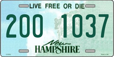 NH license plate 2001037