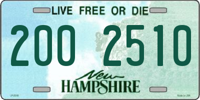NH license plate 2002510