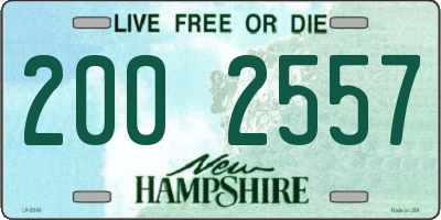 NH license plate 2002557