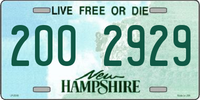 NH license plate 2002929
