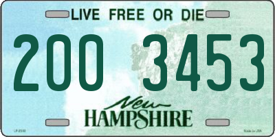 NH license plate 2003453