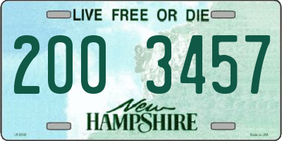 NH license plate 2003457