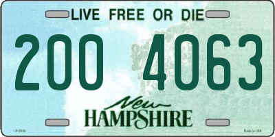 NH license plate 2004063