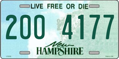 NH license plate 2004177