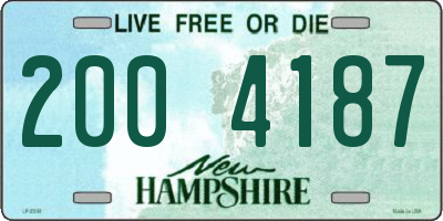 NH license plate 2004187
