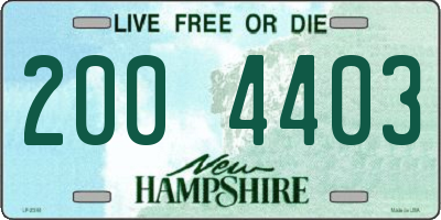 NH license plate 2004403
