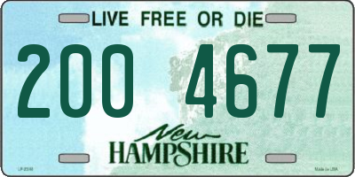 NH license plate 2004677
