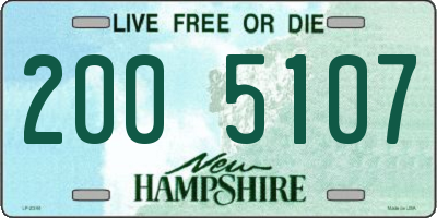 NH license plate 2005107
