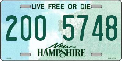 NH license plate 2005748
