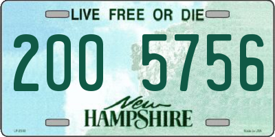 NH license plate 2005756