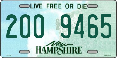 NH license plate 2009465