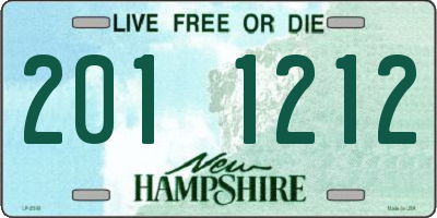 NH license plate 2011212