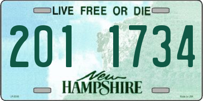 NH license plate 2011734