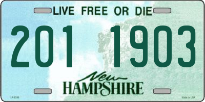 NH license plate 2011903