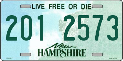 NH license plate 2012573
