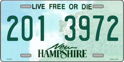 NH license plate 2013972